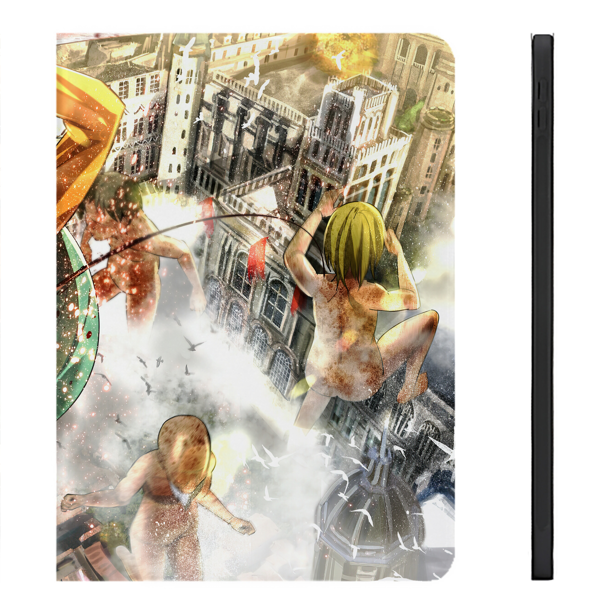 （画像用） 進撃の巨人 Attack on Titan IPadケース ペンホルダー付き ブックスタイルデザイン